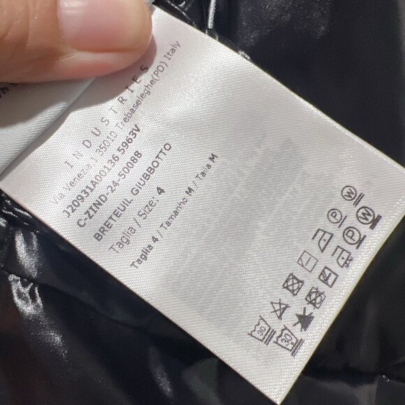 MONCLER Breteuil Giubbotto Cropped Black Puffer Down Jacket Wms Size 4/ L $1690+ - Picture 12 of 14